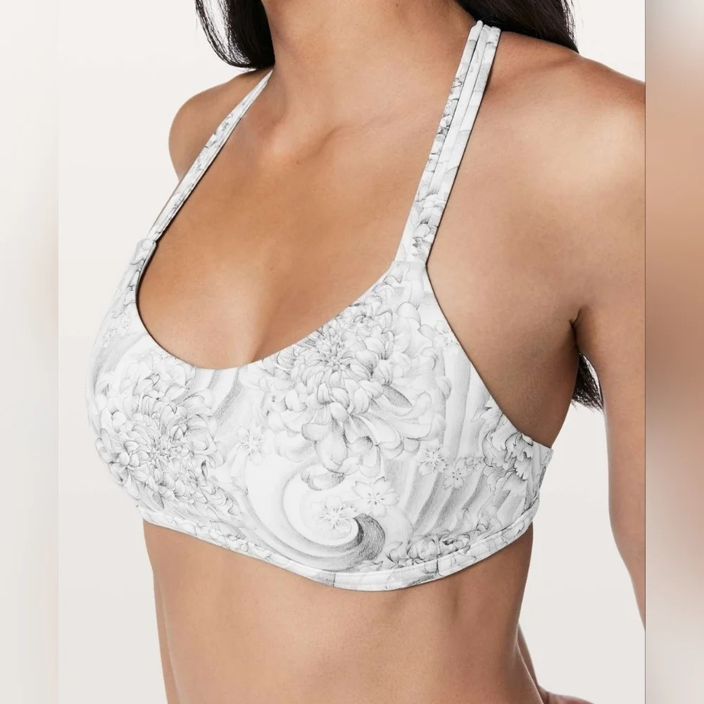 Lulu🍋 Lululemon Love Knot Bra Mini Twine White Multi 10
